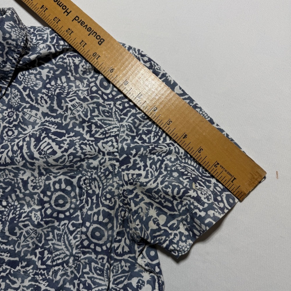American Eagle Outfitters Short Sleeve Button Down Shirt Men's L Navy Floral - Picture 4 of 8